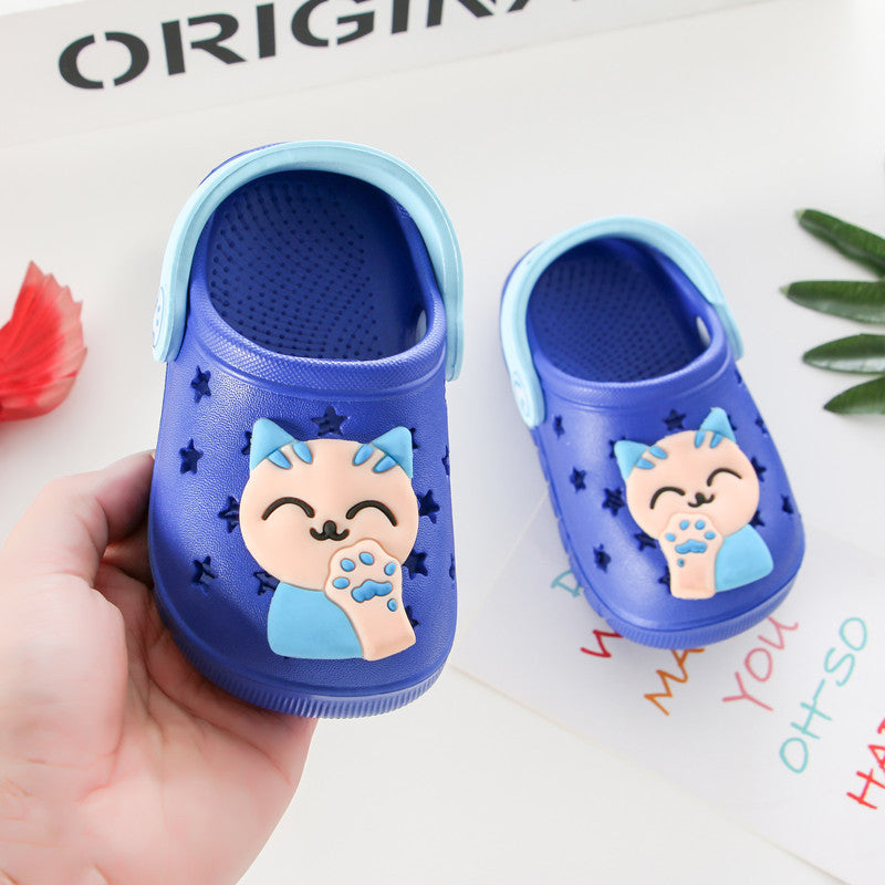 Girls soft bottom lucky cat bathroom slip sandals and slippers