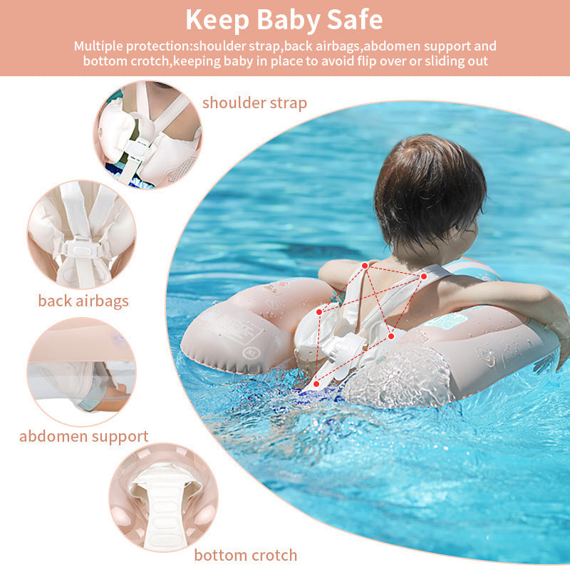 Baby Sun Protection Sunshade Swan Swimming Ring