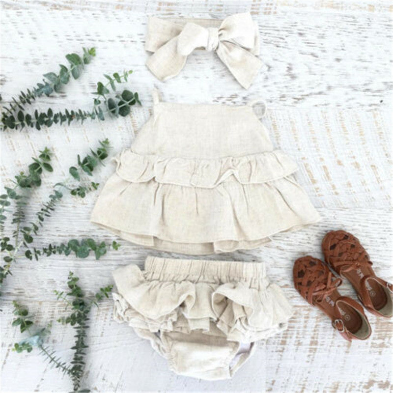 Ruffled shirt shorts set