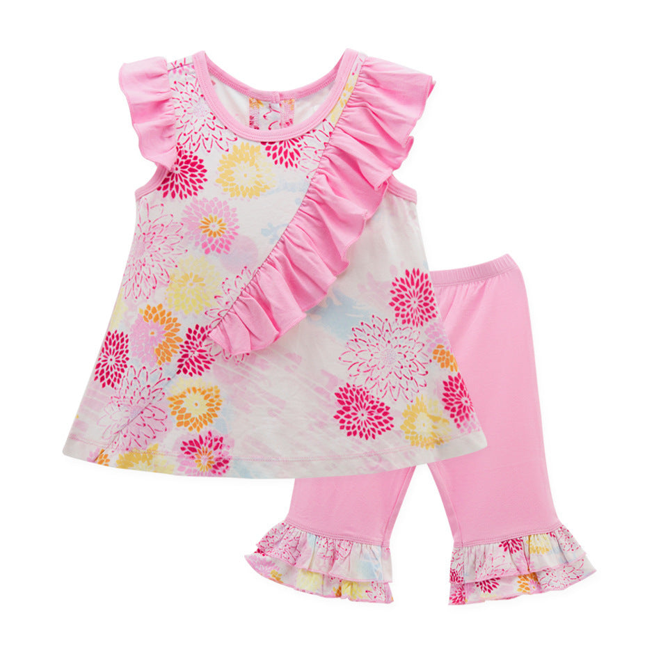 Summer Children's Clothing Bamboo Fiber Baby Clothing Sets