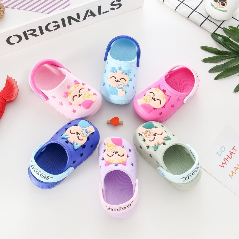 Girls soft bottom lucky cat bathroom slip sandals and slippers