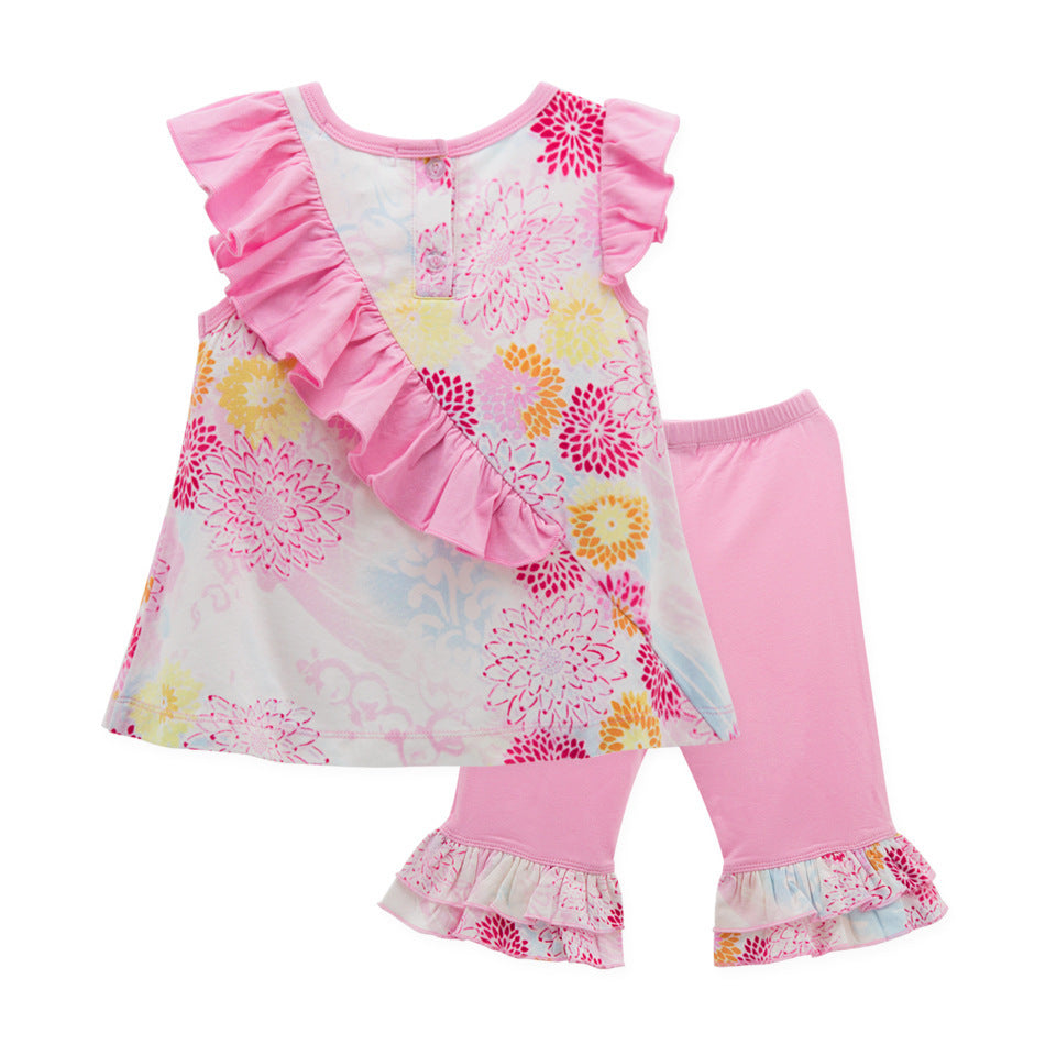 Summer Children's Clothing Bamboo Fiber Baby Clothing Sets