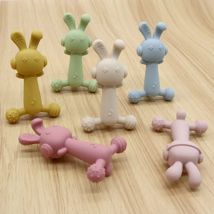 Bunny Silicone Teether Safe For Baby  |  Nubebe Special Toys