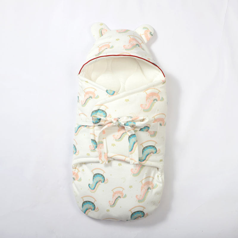 Pure Cotton Thickened Newborn Baby Swaddling Anti-kicking Quilt