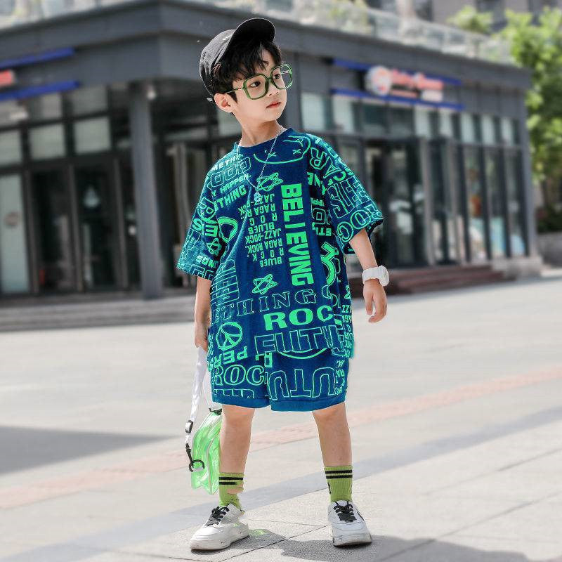 Middle And Large Children's Summer Short-sleeved Sports Suit