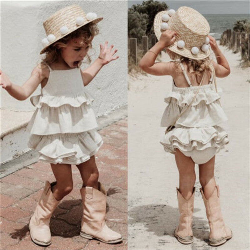 Ruffled shirt shorts set