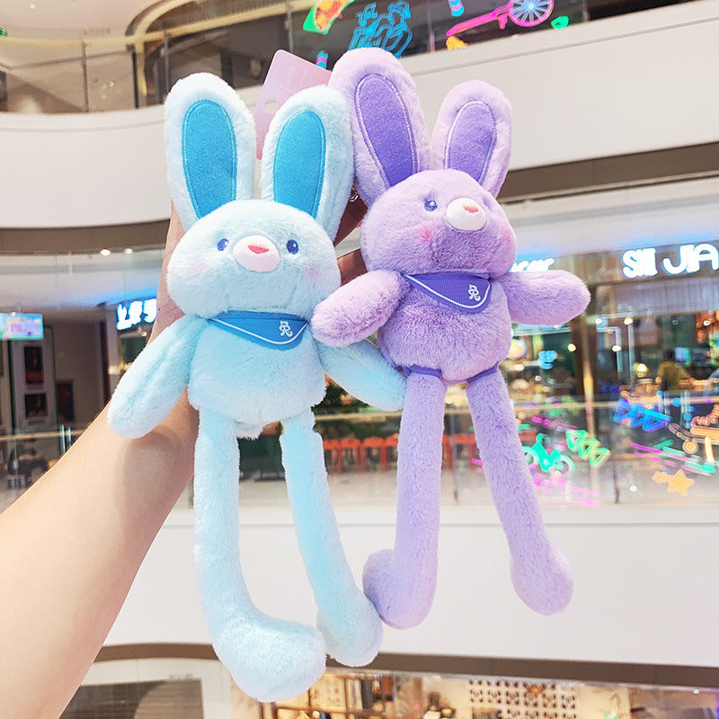 Plush Pull Ears Rabbit Stretch Doll Keychain