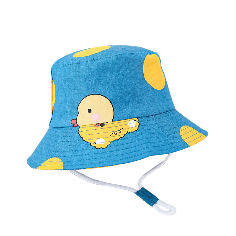 Children's Printed Dinosaur Bucket Sun Hat Big Brim Boy Girl Hat