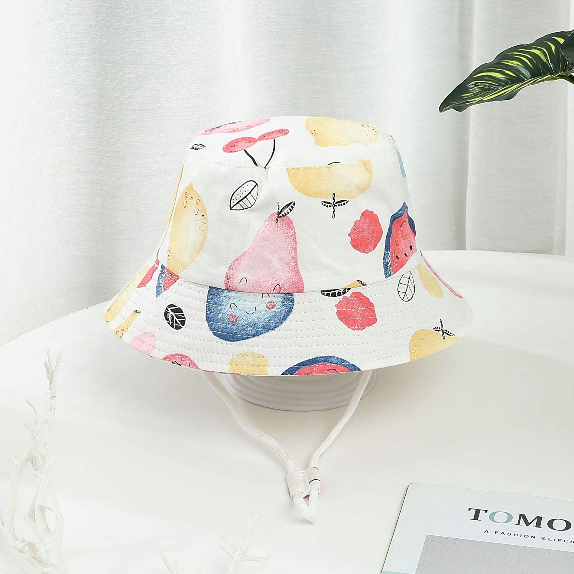 Children's Printed Dinosaur Bucket Sun Hat Big Brim Boy Girl Hat