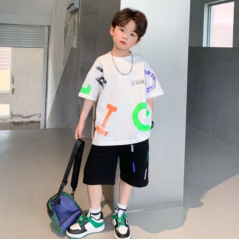 Fashionable Thin Korean Style Handsome Boy Short Sleeved Suit