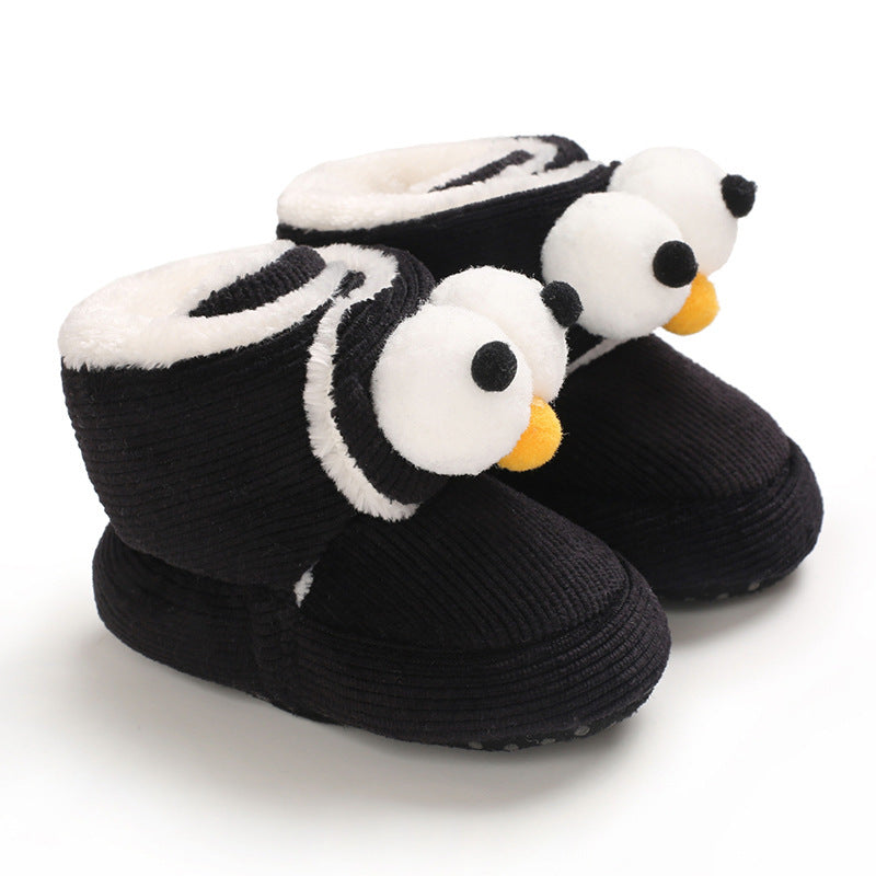 Baby Cotton-padded Winter High-top Children's Cartoon Cute Toddler Soft Bottom Boot