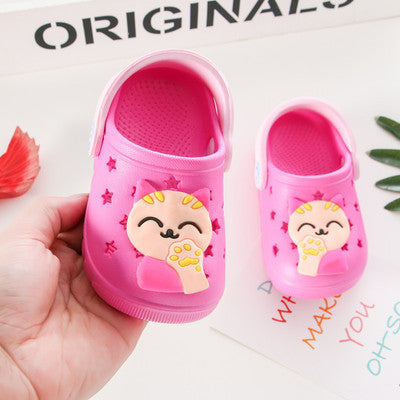 Girls soft bottom lucky cat bathroom slip sandals and slippers