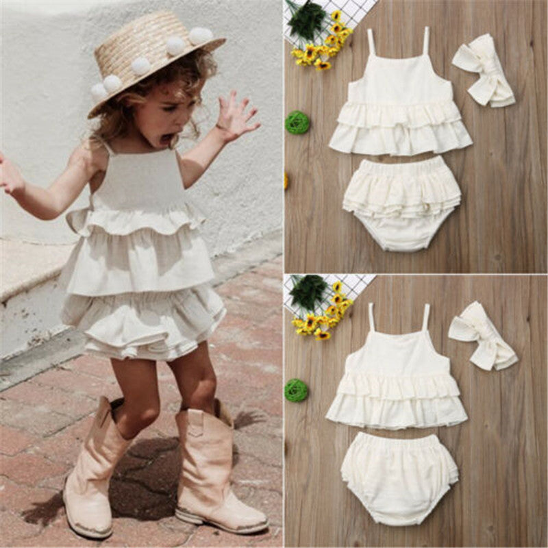 Ruffled shirt shorts set