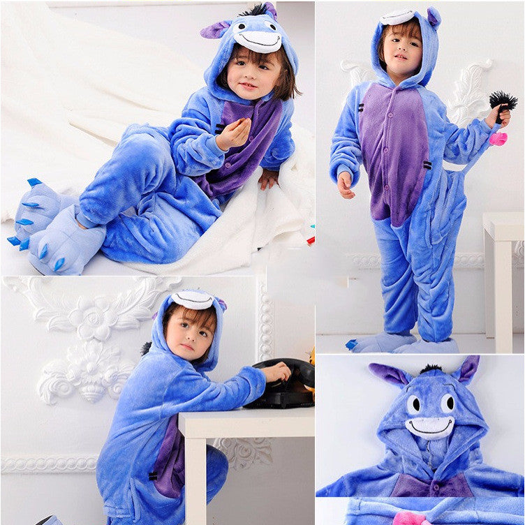 One-piece Pajamas Animal Men And Women Coral Fleece