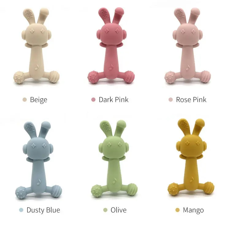 Bunny Silicone Teether Safe For Baby  |  Nubebe Special Toys