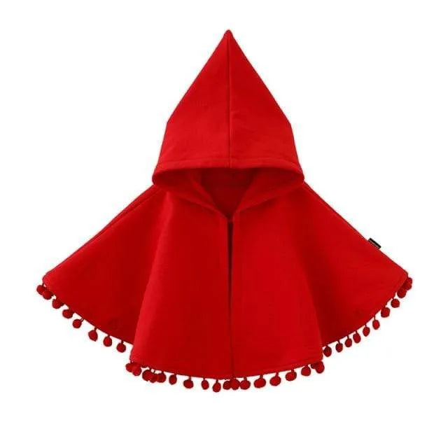 Toddler Girls Red Hooded Cape