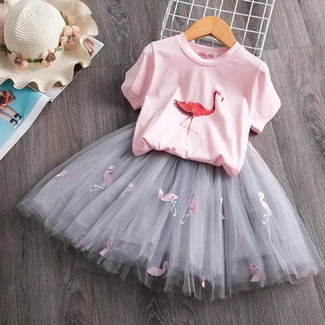 Flamingo Top and Tutu Skirt