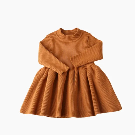 Girls Long Sleeve Knitted Dress