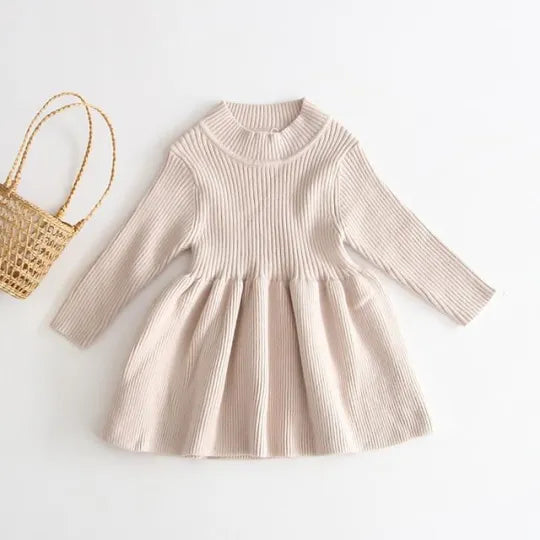 Girls Long Sleeve Knitted Dress