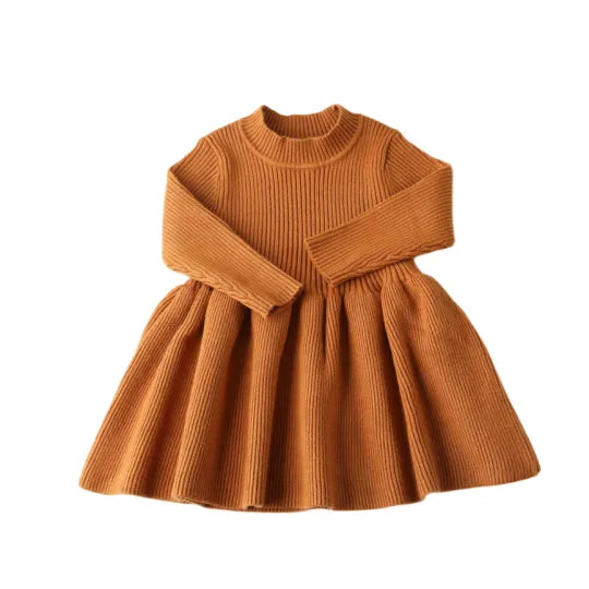 Girls Long Sleeve Knitted Dress