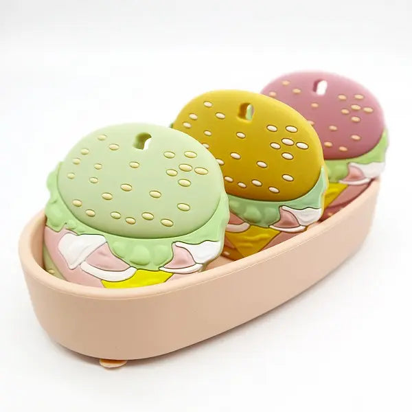 Burger Silicone Teether Toy | Nubebe Special Toys