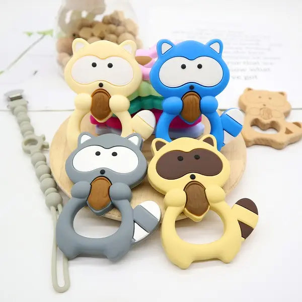 Raccoon silicone teether | Nubebe Special Toys